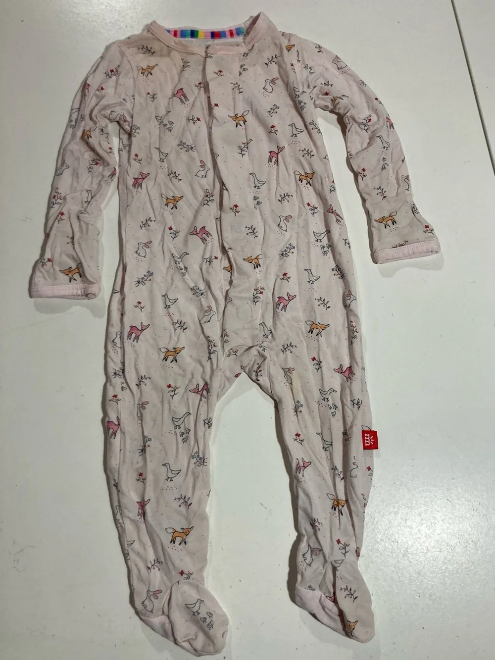 Magnetic Me Infant Woodsy Tale Footie Pajama W/Foldover Hand 3-6 Mos. 12-16 lbs.